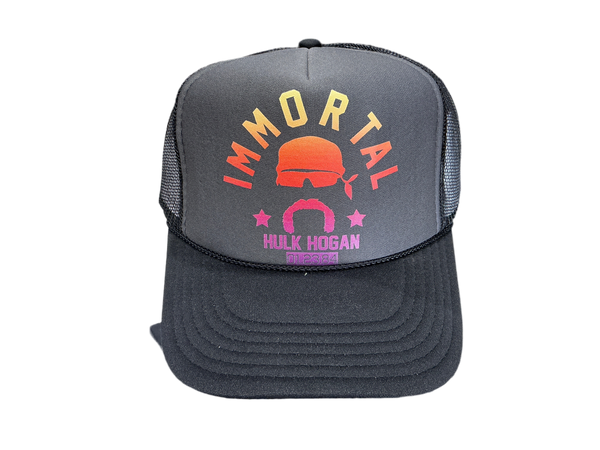 Black/Gray Immortal Colorful Gradient Trucker Hat