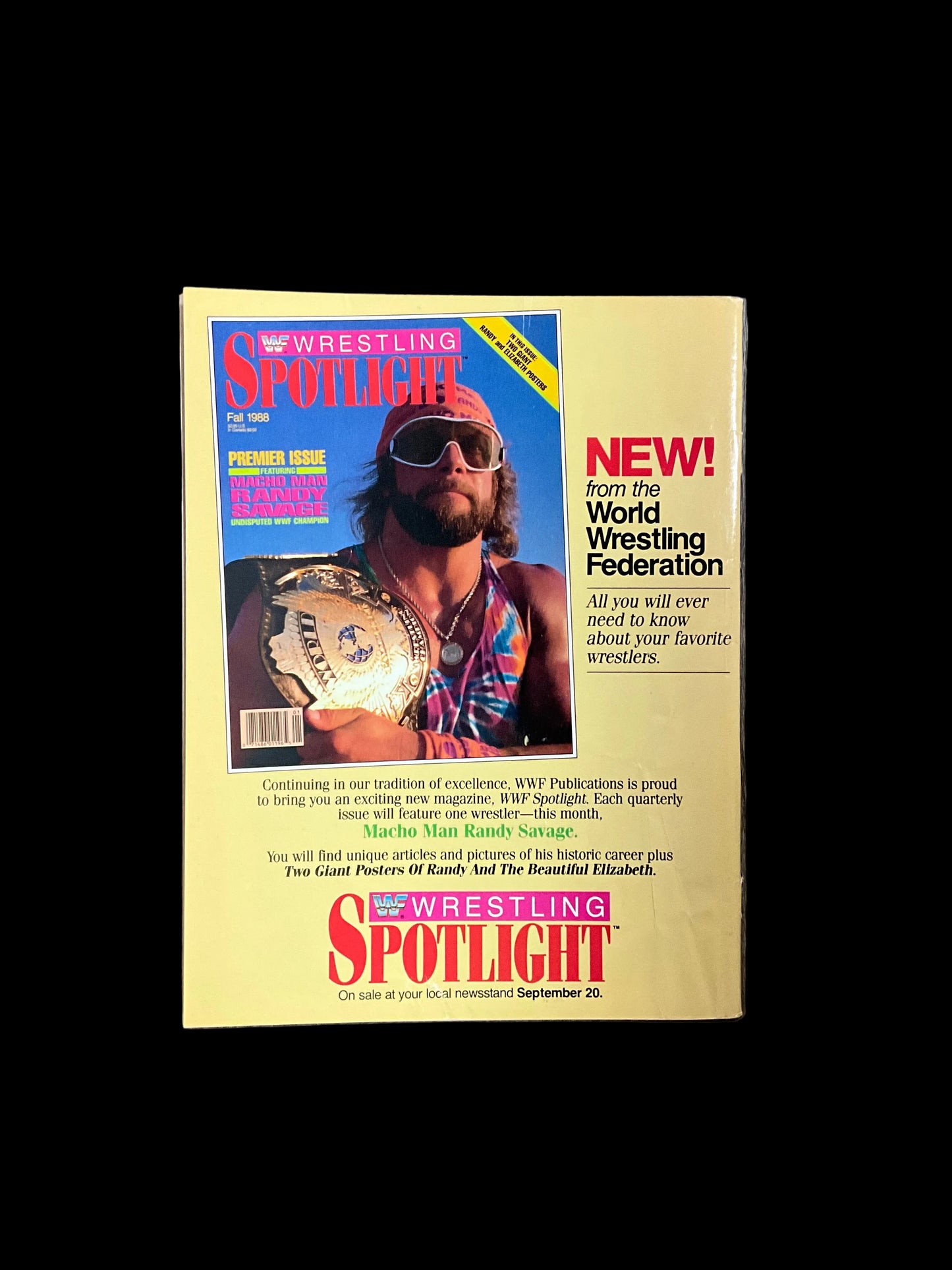 WWF Hulk Hogan Bicep 1988 Unsigned Magazine