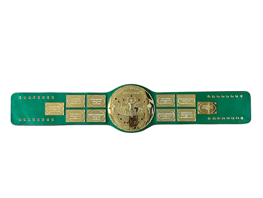 24k Gold WWF Big Green Replica Title Belt Unsigned
