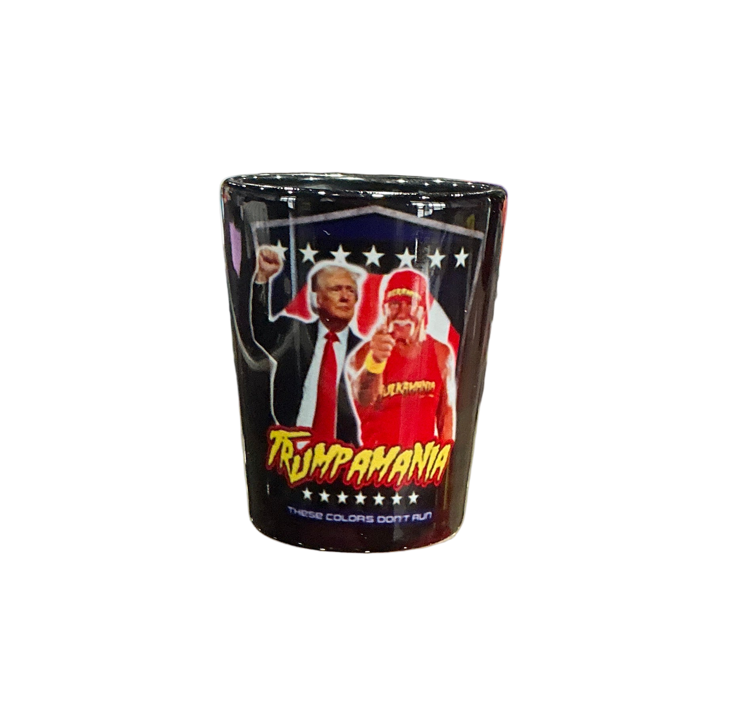 Trumpamania Shield Shot Glass