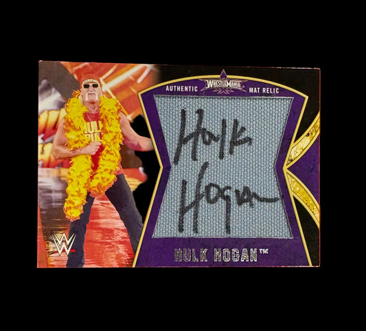 Topps Wrestlemania 30 Mat Relic Trading Card Signed