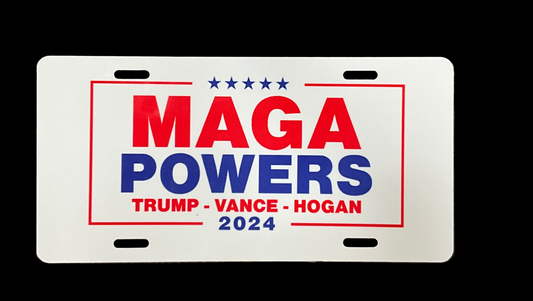 Maga Powers License Plate