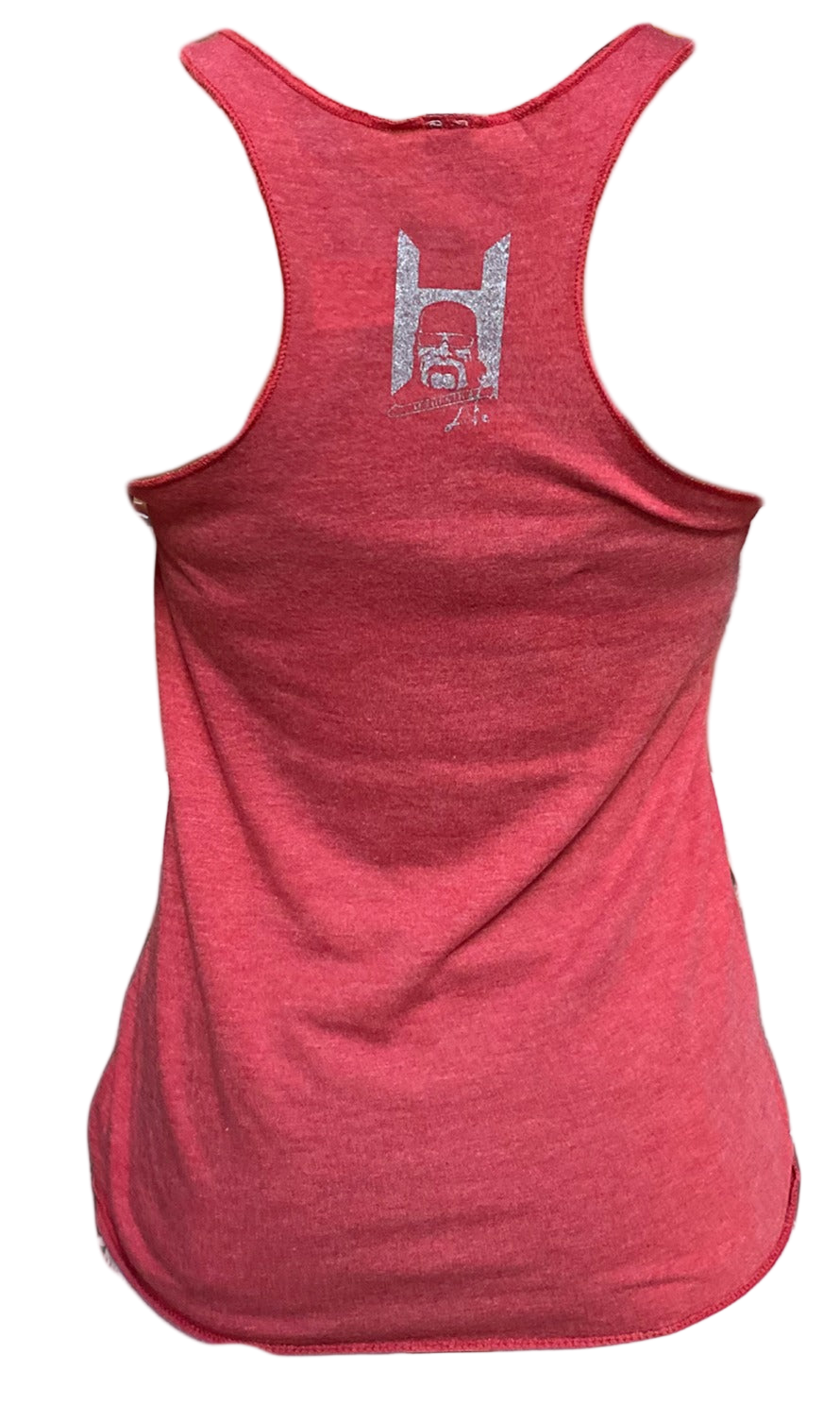 Womens Red Hulkamania Outline Tank Top