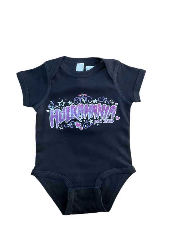 Black Glitter Hulkamania Infant Onesie