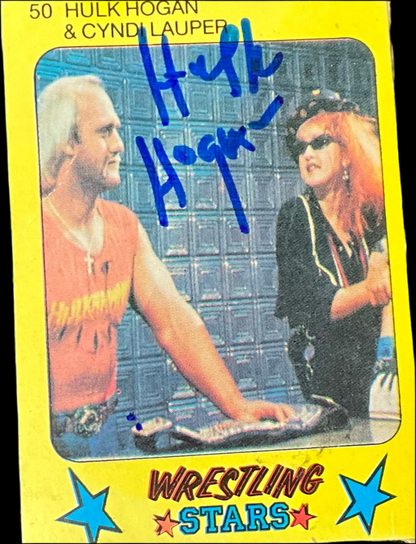 Hulk Hogan and Cindy Lauper Wrestling Stars