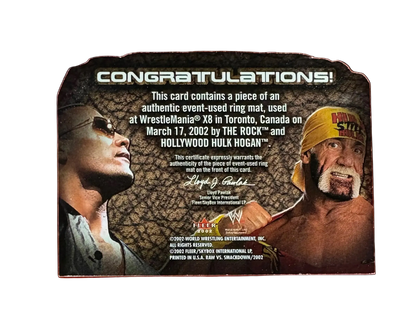 Fleer Wrestlemania 18 Mat Relic Trading Card Signed