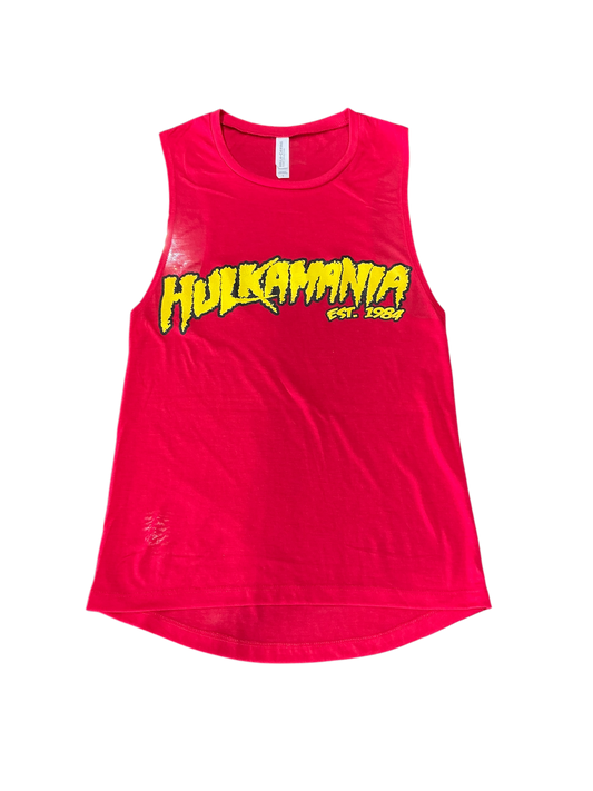 Women's Red Flowy Hulkamania Tank Top