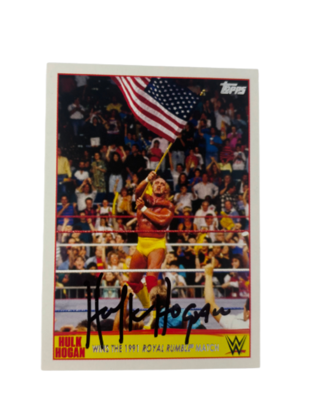 1991 Royal Rumble Hulk Hogan Topps Trading Card Signed