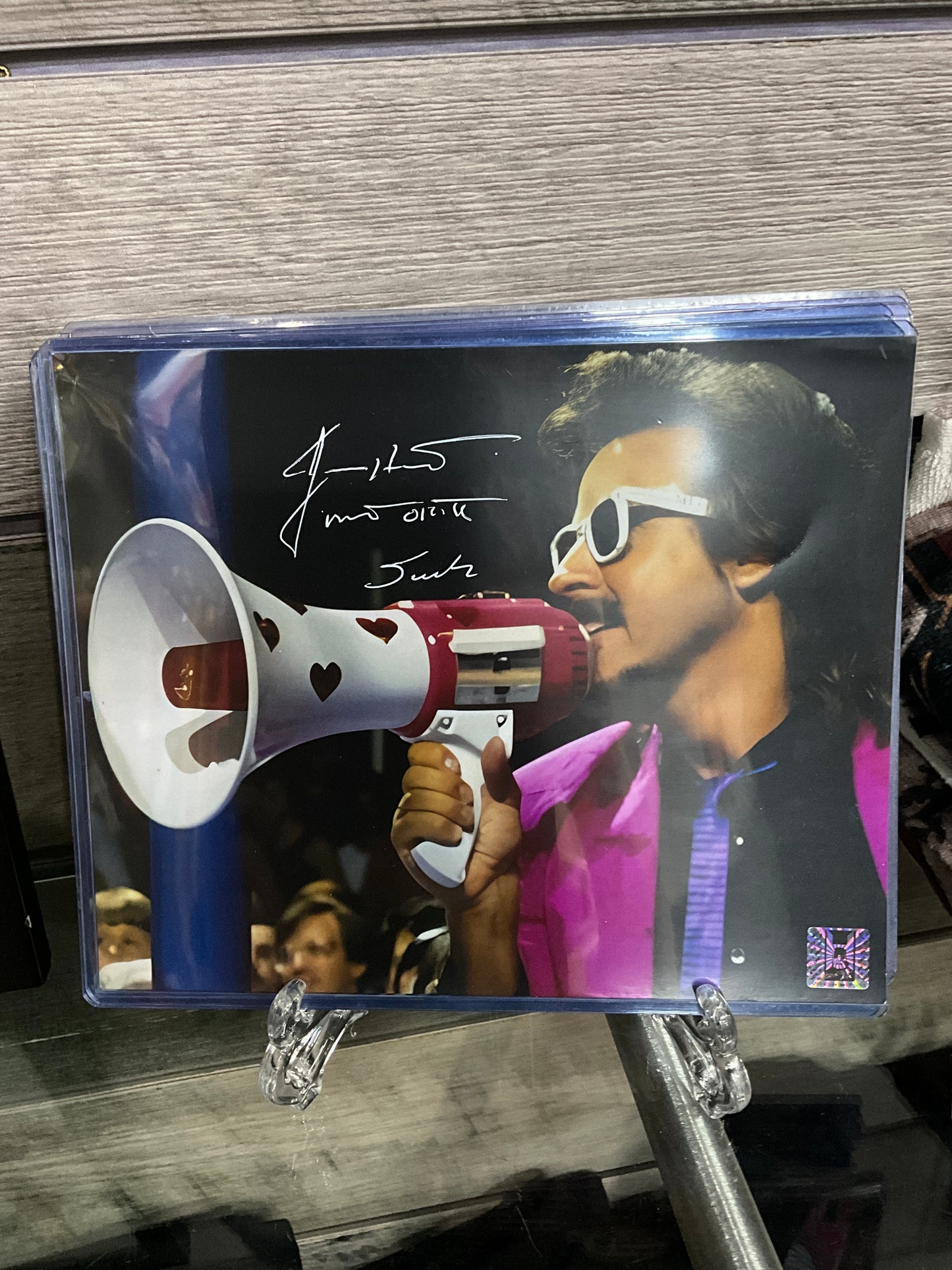Jimmy Hart Up Close Megaphone Autographed 8x10 Photo
