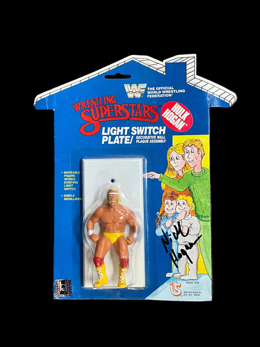 WWF Wrestling Superstars Hulk Hogan Light Switch Plate signed by Nick Hogan