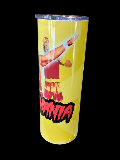 Yellow Hulkamania 20oz Skinny Aluminum Tumbler