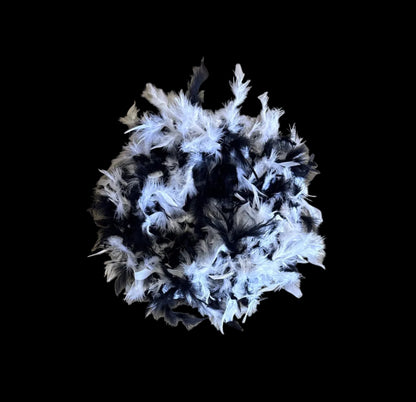 Youth Black and White Feather Costume Boa