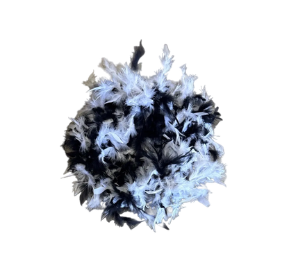 Youth Black and White Feather Costume Boa