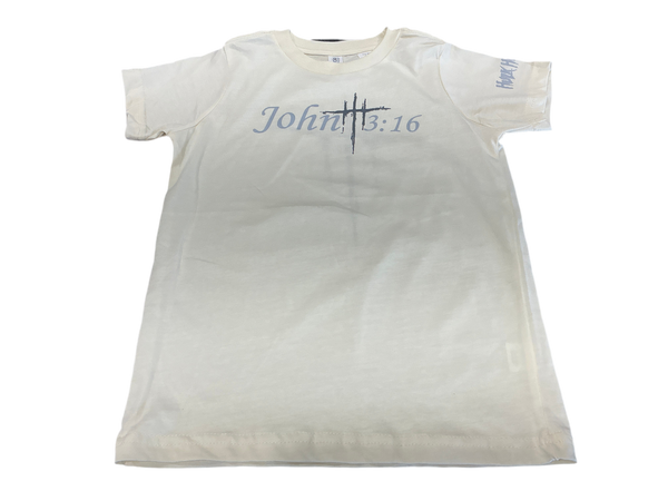 Beige John 3:16 Youth T-Shirt