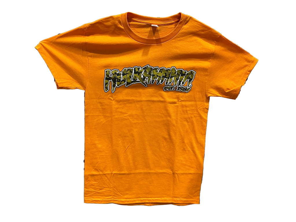 Orange Hulkamania Camo Adult T-Shirt