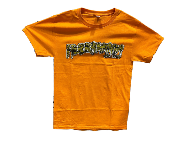 Orange Hulkamania Camo Adult T-Shirt