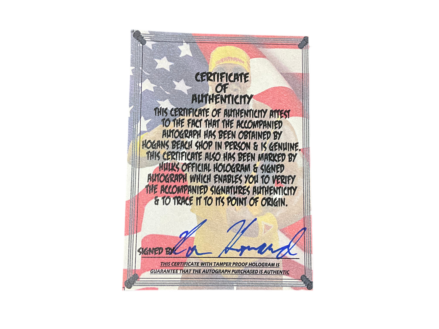 Topps Hulk Hogan 12 of 40 Signed Trading Card