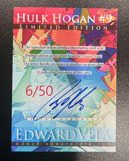 Edward Vela Hulk Hogan #9 6/50 Trading Card