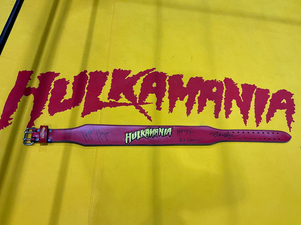 Red Hulkamania Weight Belt Signed