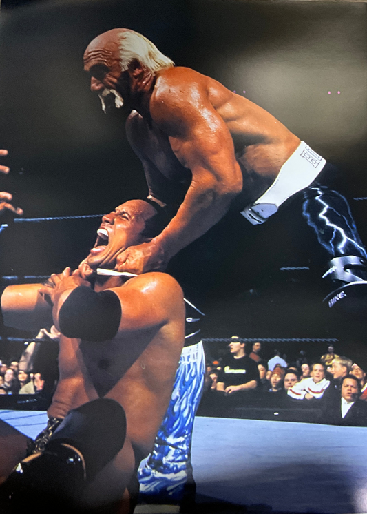 Hulk Hogan And The Rock Choke 18x24 Unsigned Poster