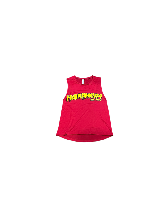 Women's Red Flowy Hulkamania Tank Top
