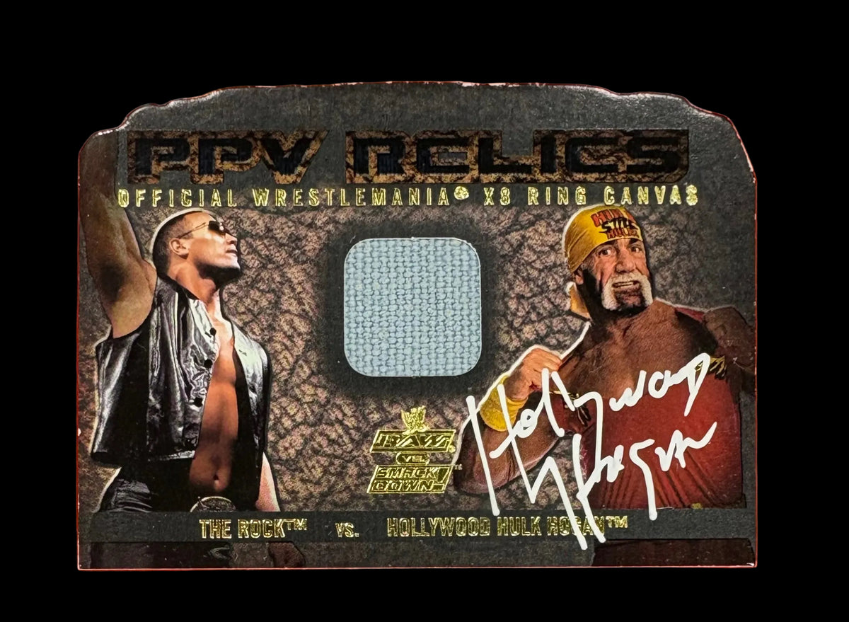 Fleer Wrestlemania 18 Mat Relic Trading Card Signed