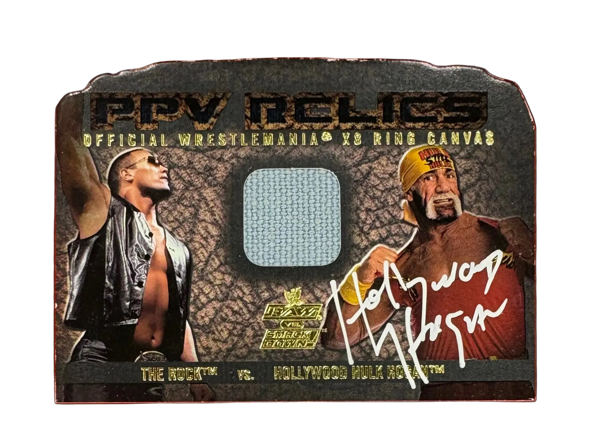 Fleer Wrestlemania 18 Mat Relic Trading Card Signed
