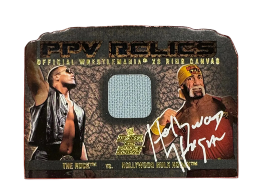 Fleer Wrestlemania 18 Mat Relic Trading Card Signed