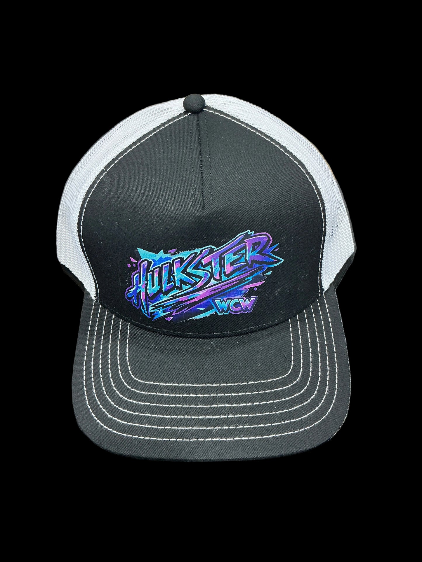 Black/White Hulkster WCW Trucker Hat