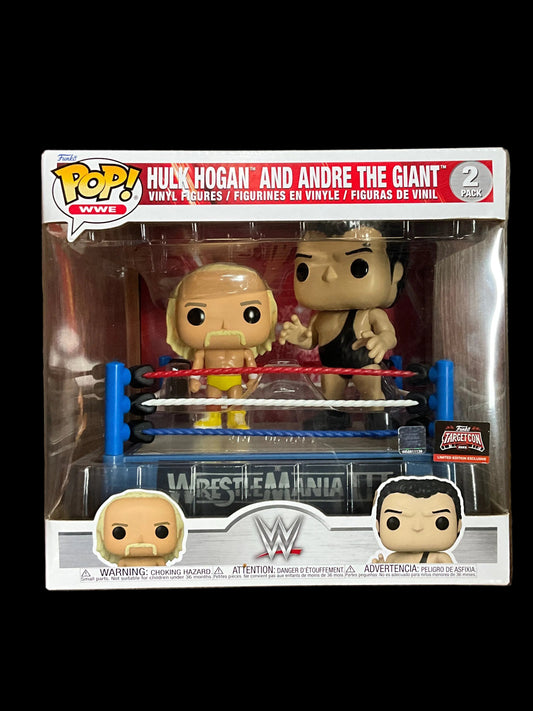 Hulk Hogan Andre the Giant Wrestlemania III Funko Pop Unsigned