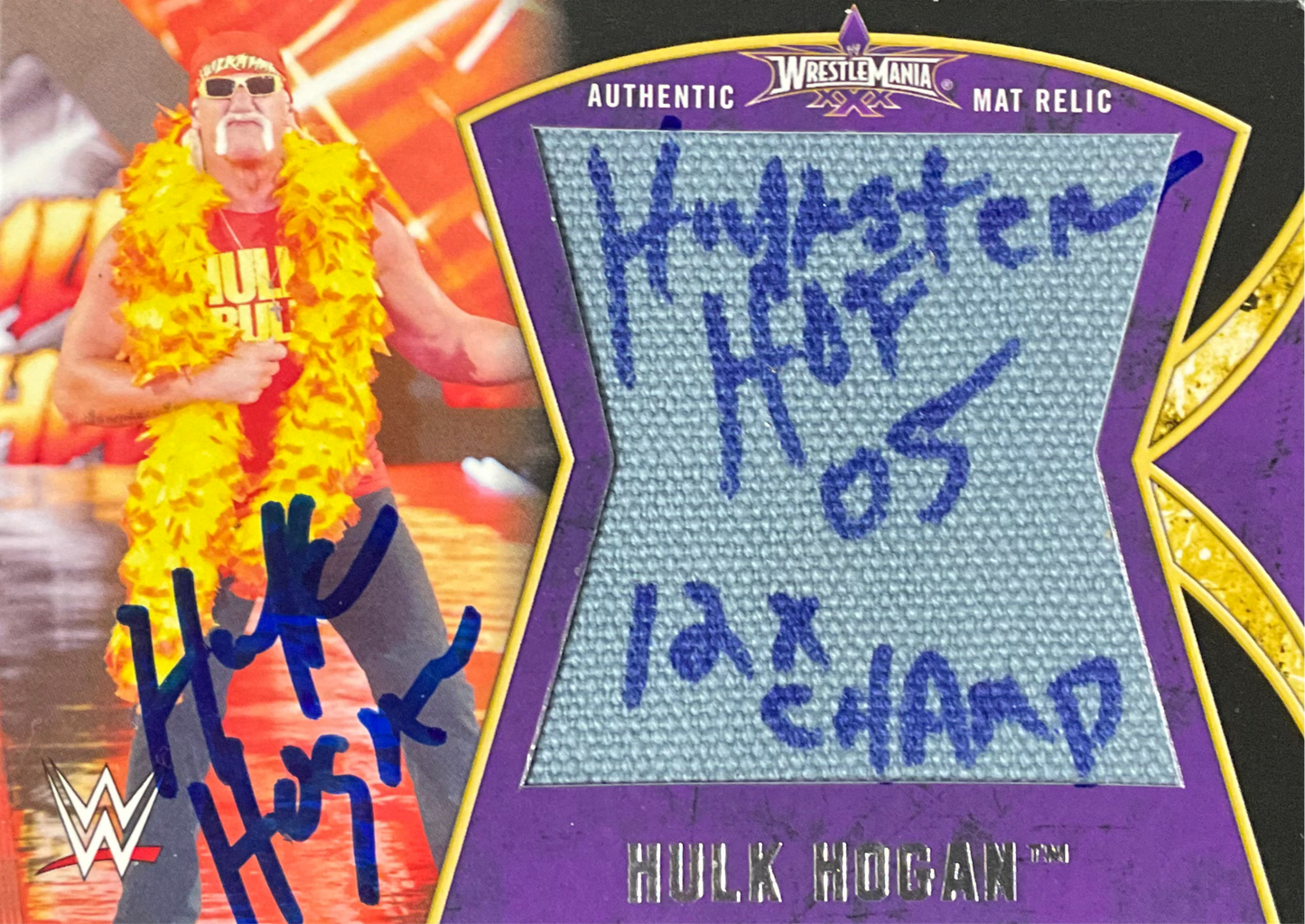 Topps Hulk Hogan Matt Relic Double Signed Trading Card