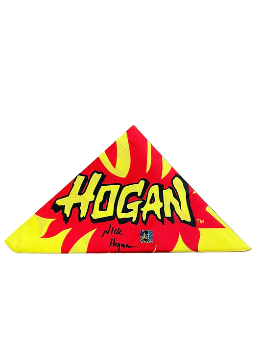 WCW Hogan Flame Bandana Signed by Nick Hogan