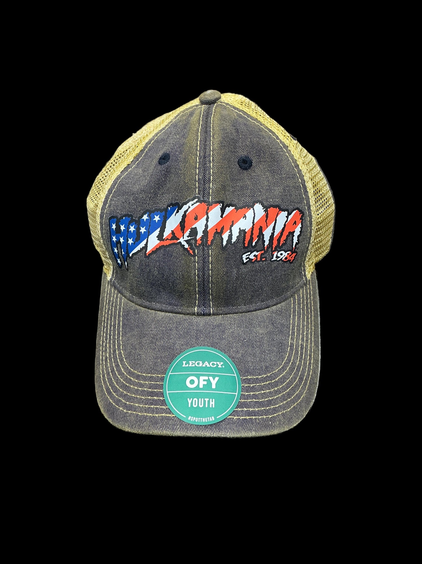 Youth Vintage Denim/Brown Hulkamania Flag Hat