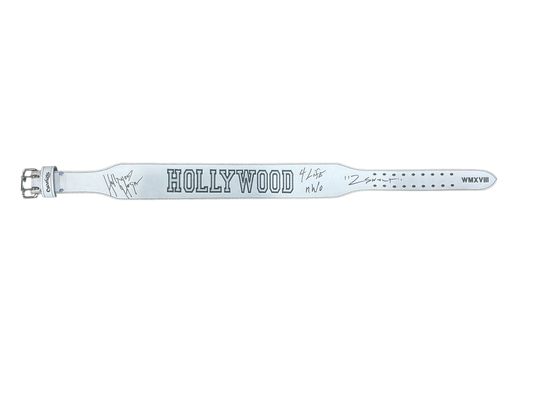 White Hollywood Cardillo Weight Belt Signed