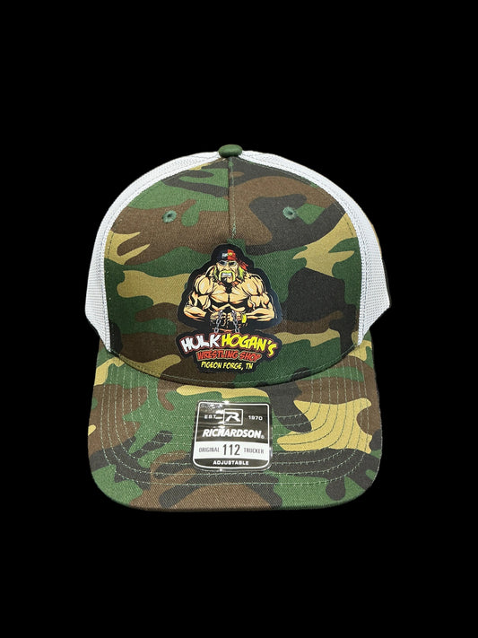 Camo/White Splitface Trucker Hat