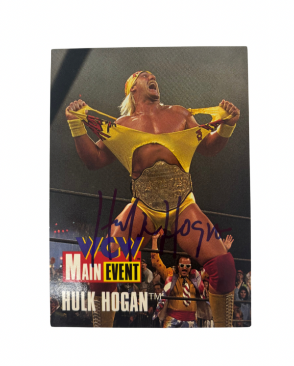 Hulk Hogan Wcw Main Event Topps Trading Card Signed