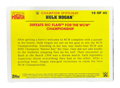 Topps Python Power Hulk Hogan 19 of 40 Trading Card