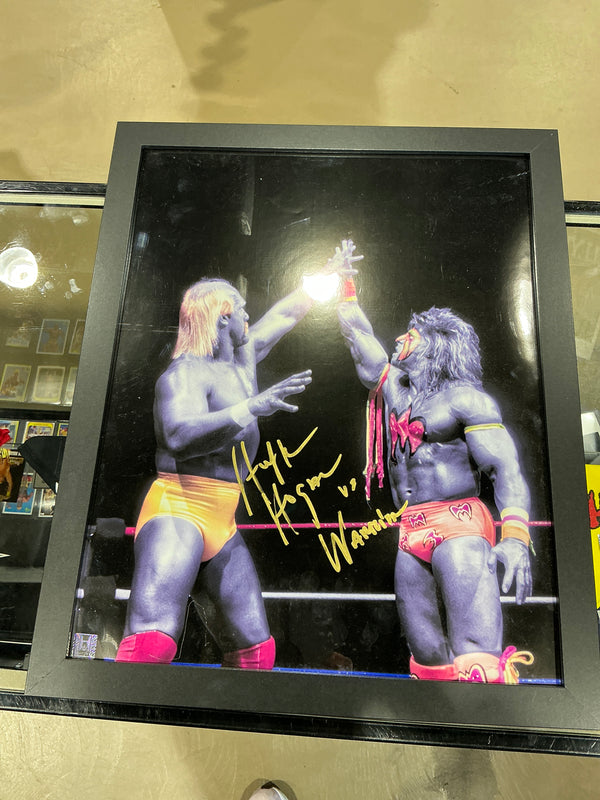 Hulk Hogan autographed And Ultimate Warrior 16 x 20 Poster