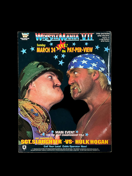 WWF Hulk Hogan American Flag 1991 Unsigned Magazine