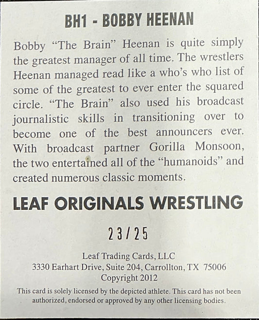 Consignment CM - Leaf Originals Bobby Heenan Signed 23/25 Trading Card
