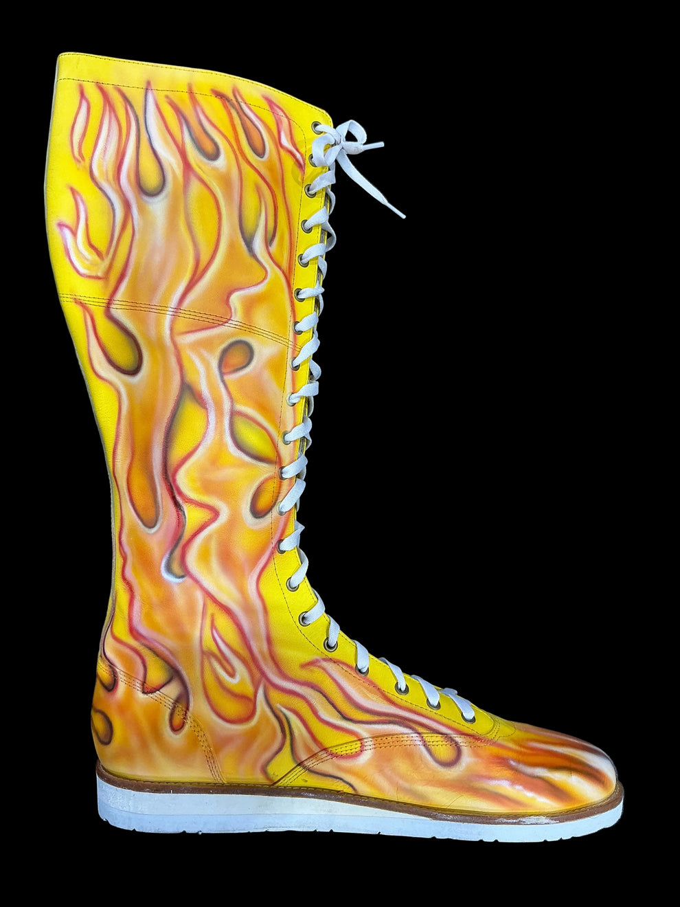 Custom Airbrushed Wrestling Boot – Hulk Hogan's Wrestling Shop