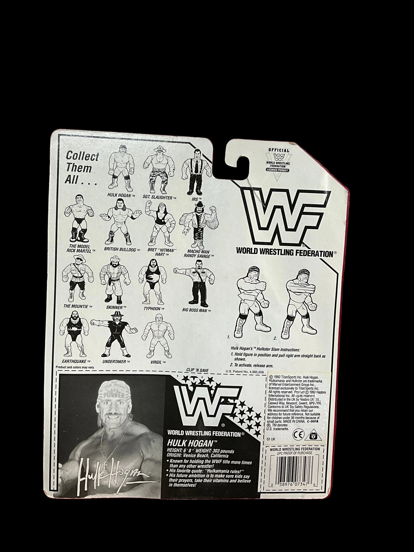 WWF Hulkster Slam Hasbro Figure Hulk Hogan Autographed