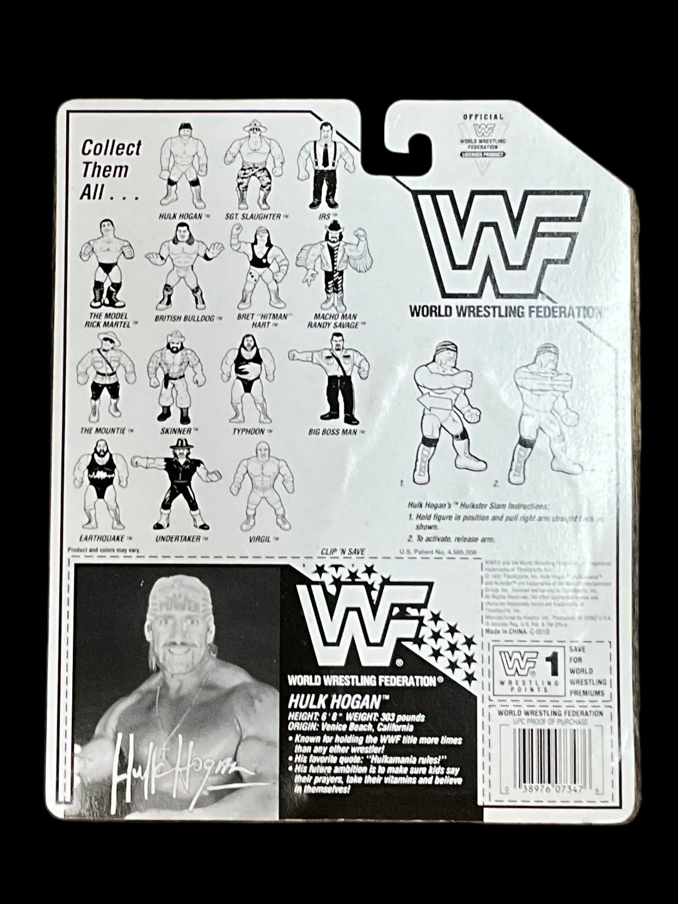 WWF Hulkster Slam Hasbro Figure Signed