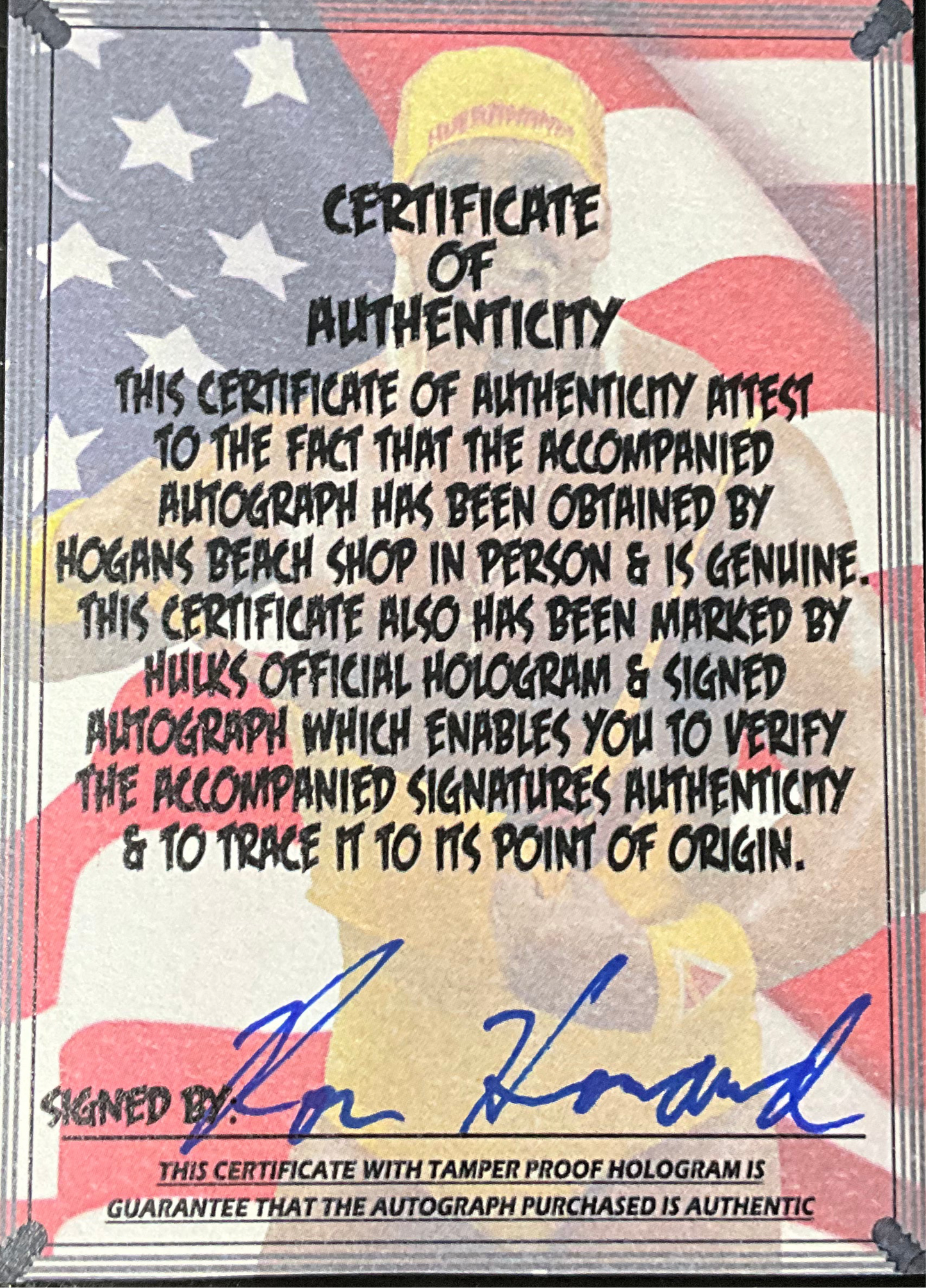 Topps Hulk Hogan Matt Relic Double Signed Trading Card