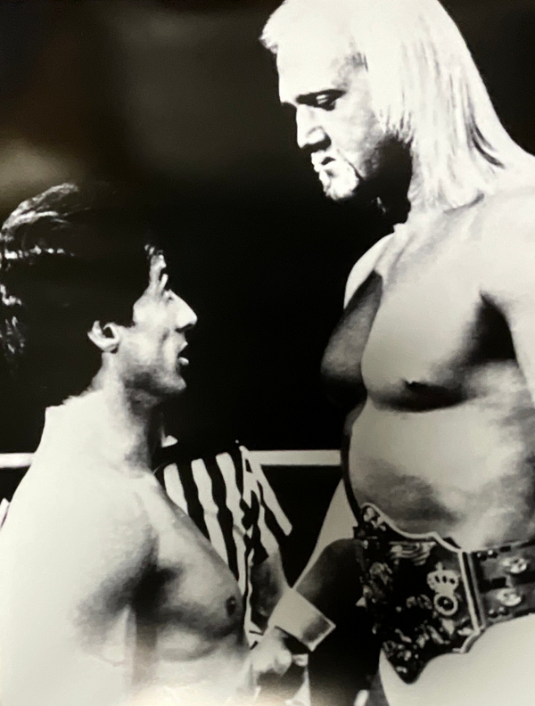 Black & White Hulk Hogan And Rocky III 18x24 Unsigned Poster