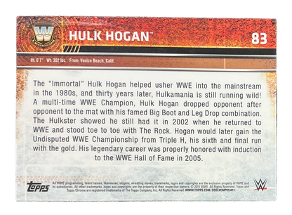 Topps Chrome WWE Legends Hulk Hogan #83 Trading Card