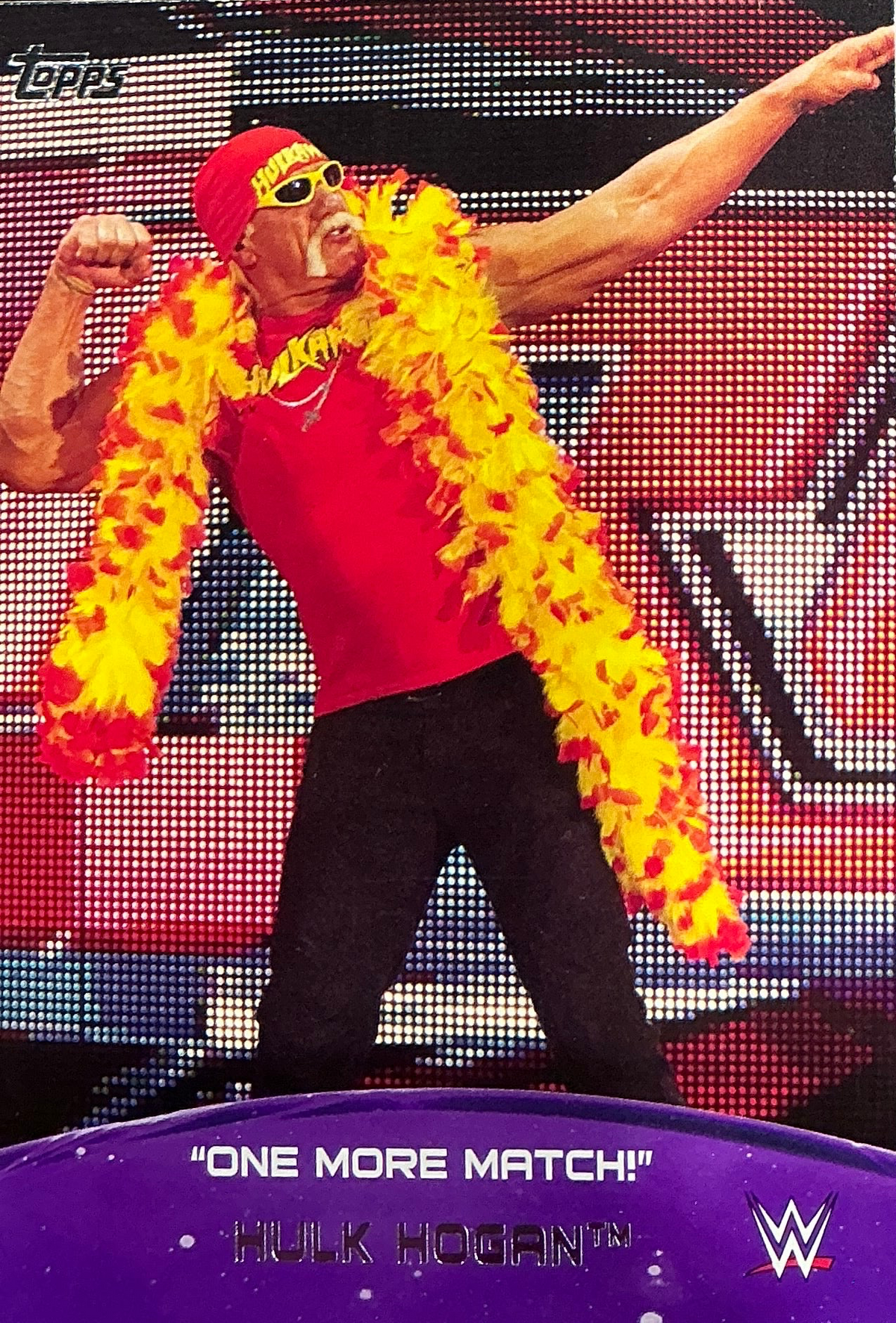 Hulk Hogan Topps WWE Crowd Chants “One More Match!” Trading Card