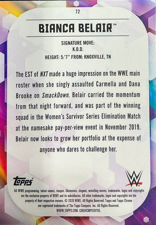 Topp Chrome Bianca Belair #72 Trading Card
