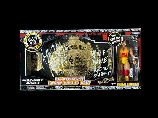 Hulk Hogan Signed WWE Classic Superstars Figure & Belt