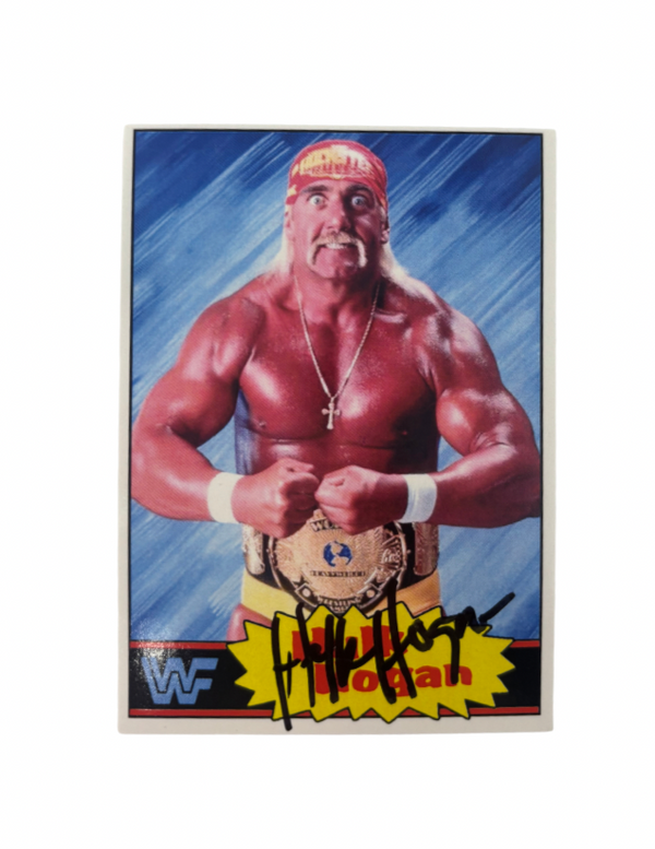WWF Hulk Hogan Topps Trading Card Signed